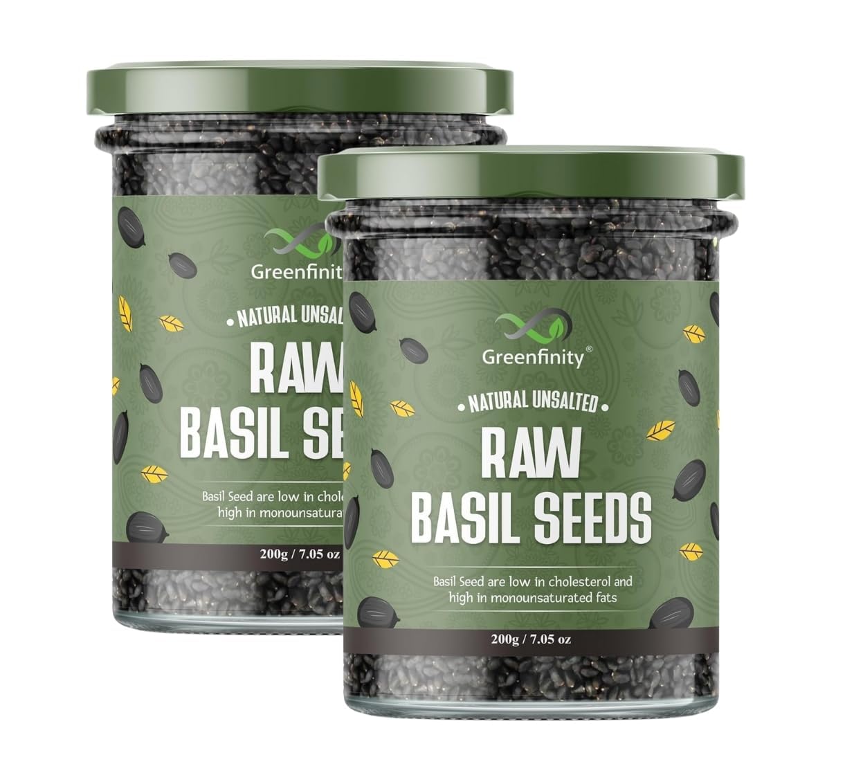 GreenFinity Premium Basil Seeds  - 400g (2 x 200g)