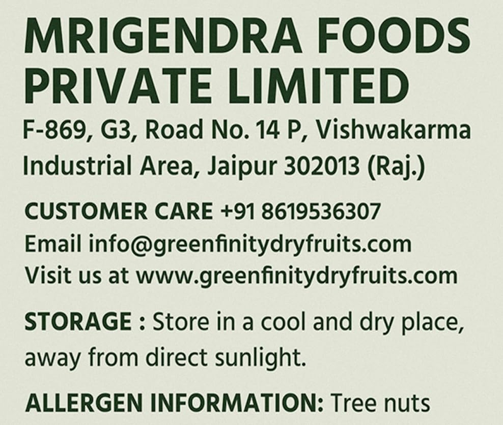 GreenFinity Fresh Almonds 500g