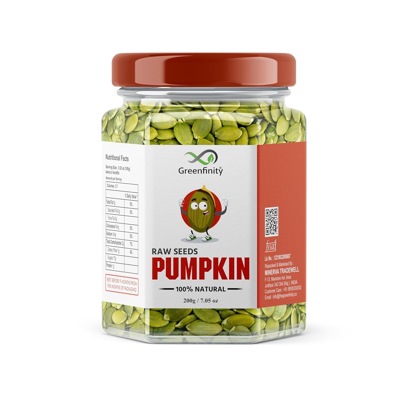 GreenFinity Healthy Seeds Combo Pack- Pumpkin and Sunflower - 200g