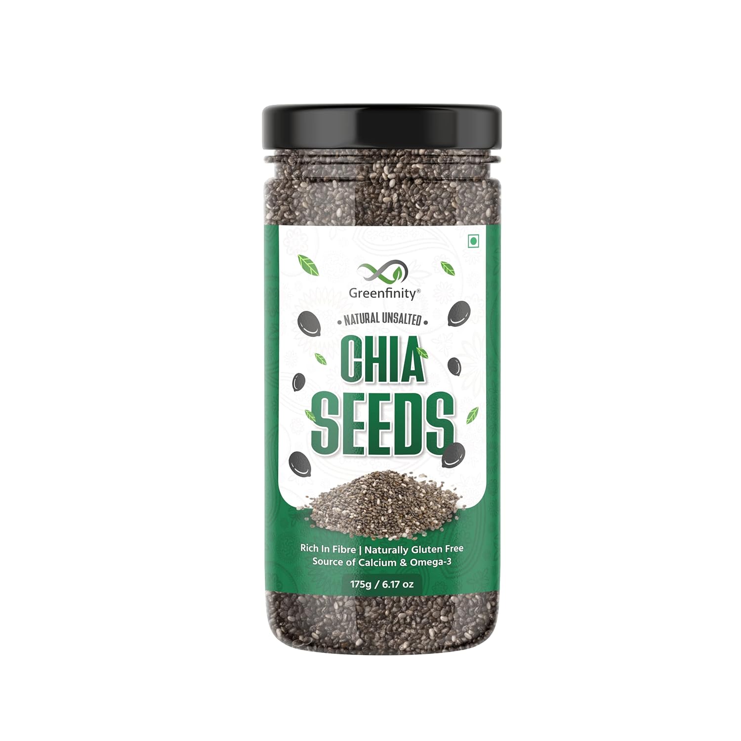 GreenFinity Healthy Seeds Combo Pack- Pumpkin-Sunflower-150g, Chia Seeds-175g