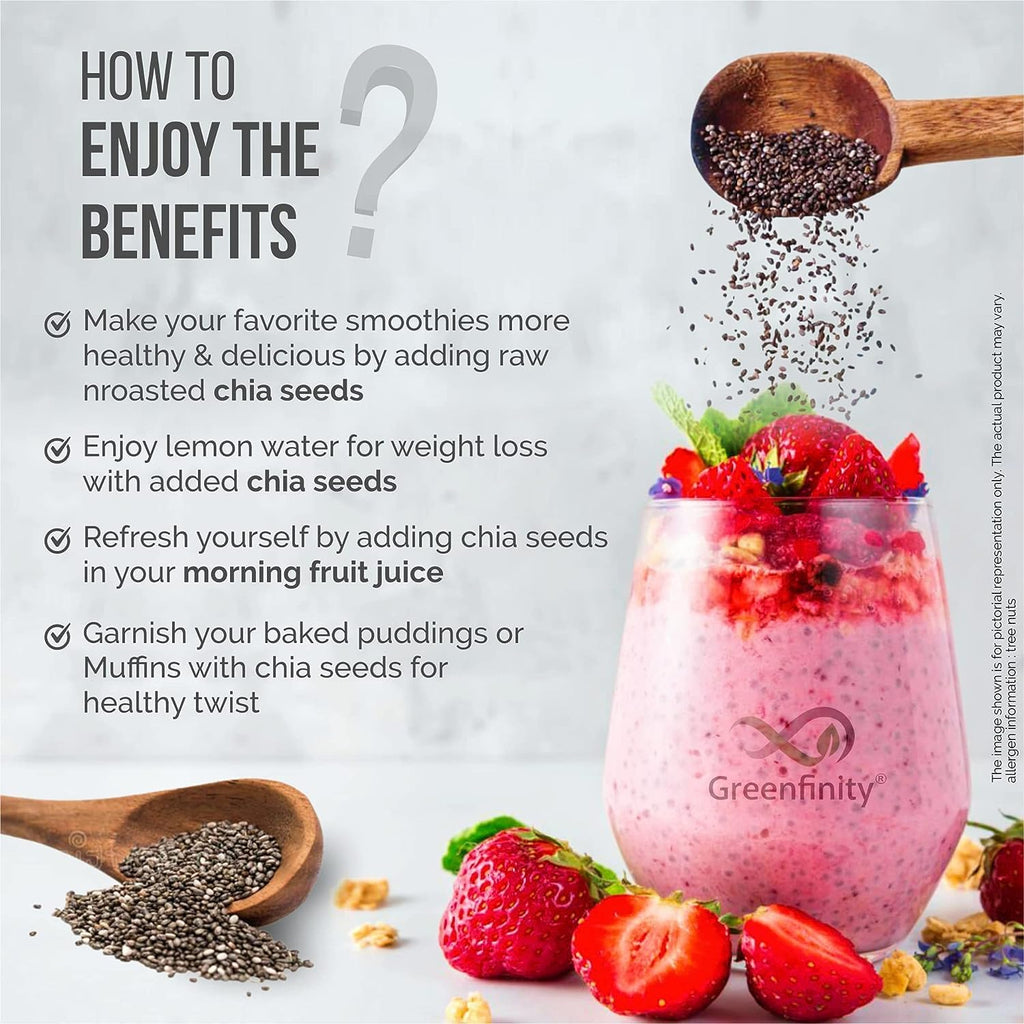 GreenFinity Healthy Seeds Combo- Chia Seed -175g  Basil Seeds - 200g (Pack of 2)