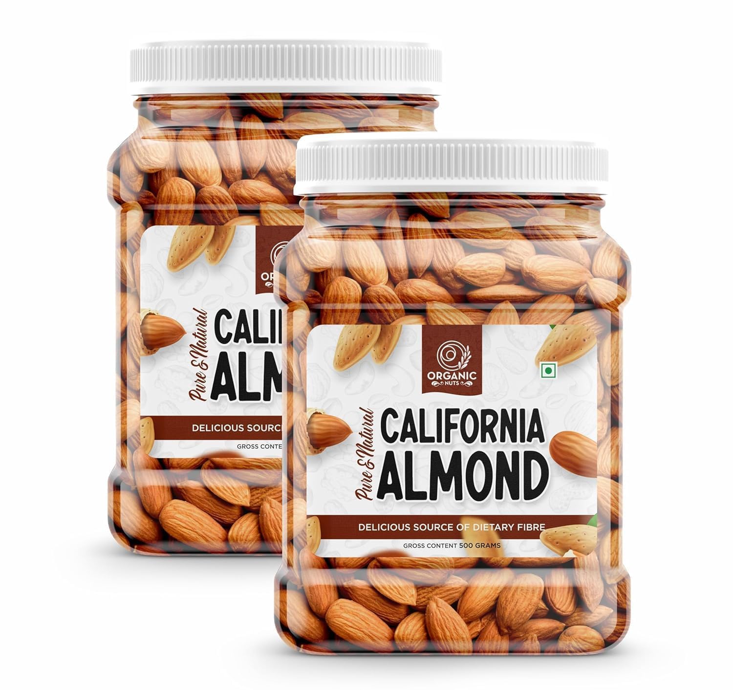 Greenfinity Organic Nuts Almonds - 500g (Pack Of 2)