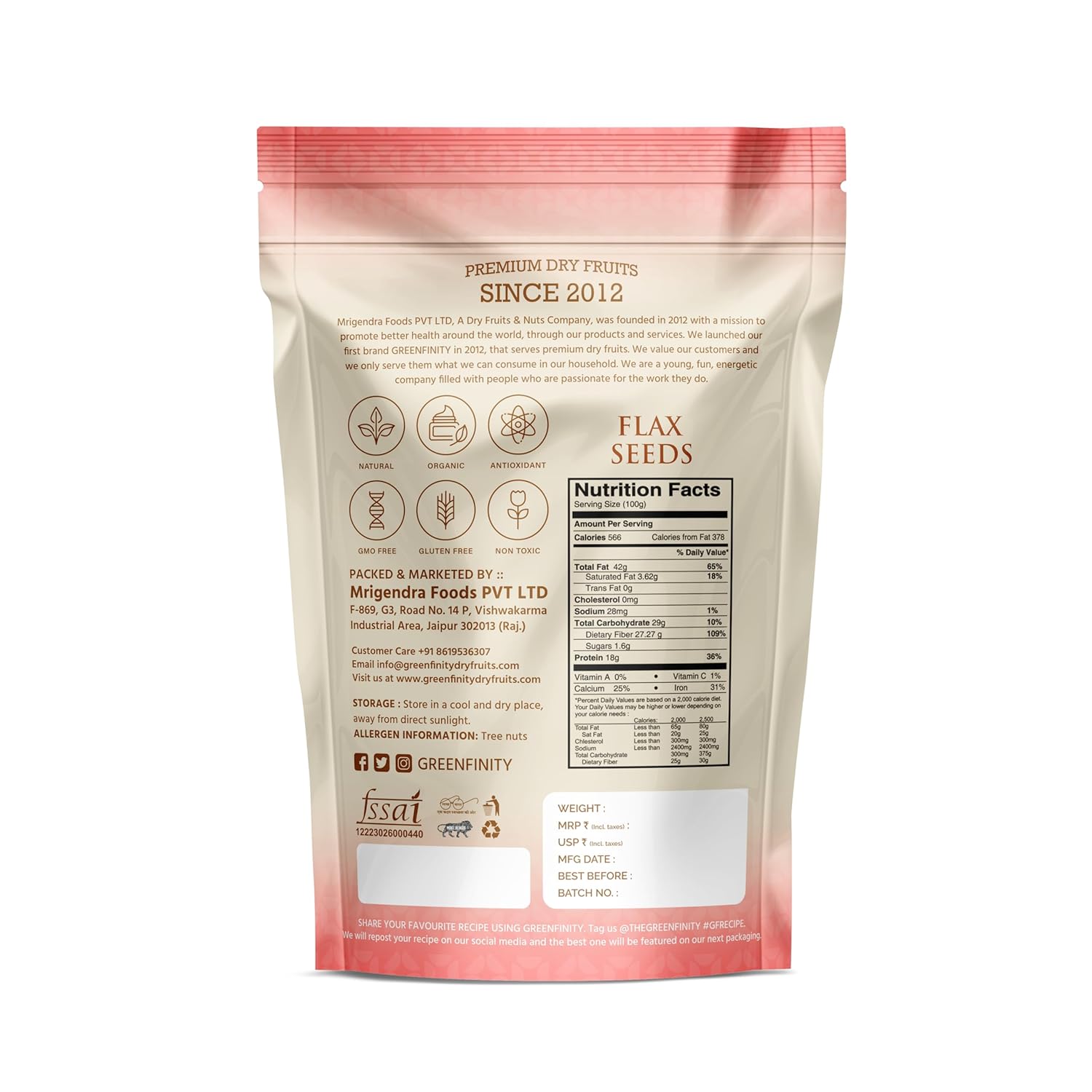 GreenFinity Flax Seeds (1kg)