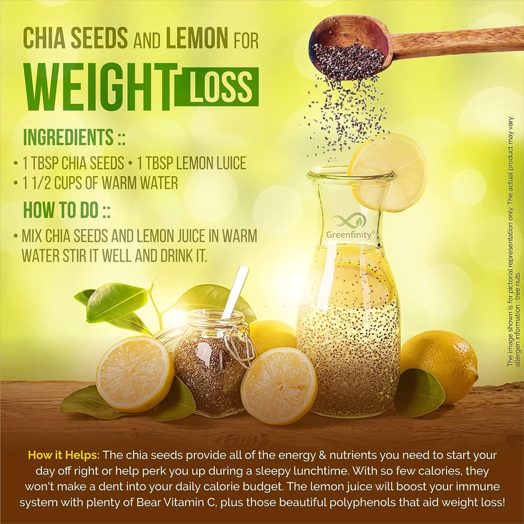 GreenFinity Healthy Seeds Combo- Chia Seed -175g  Basil Seeds - 200g (Pack of 2)