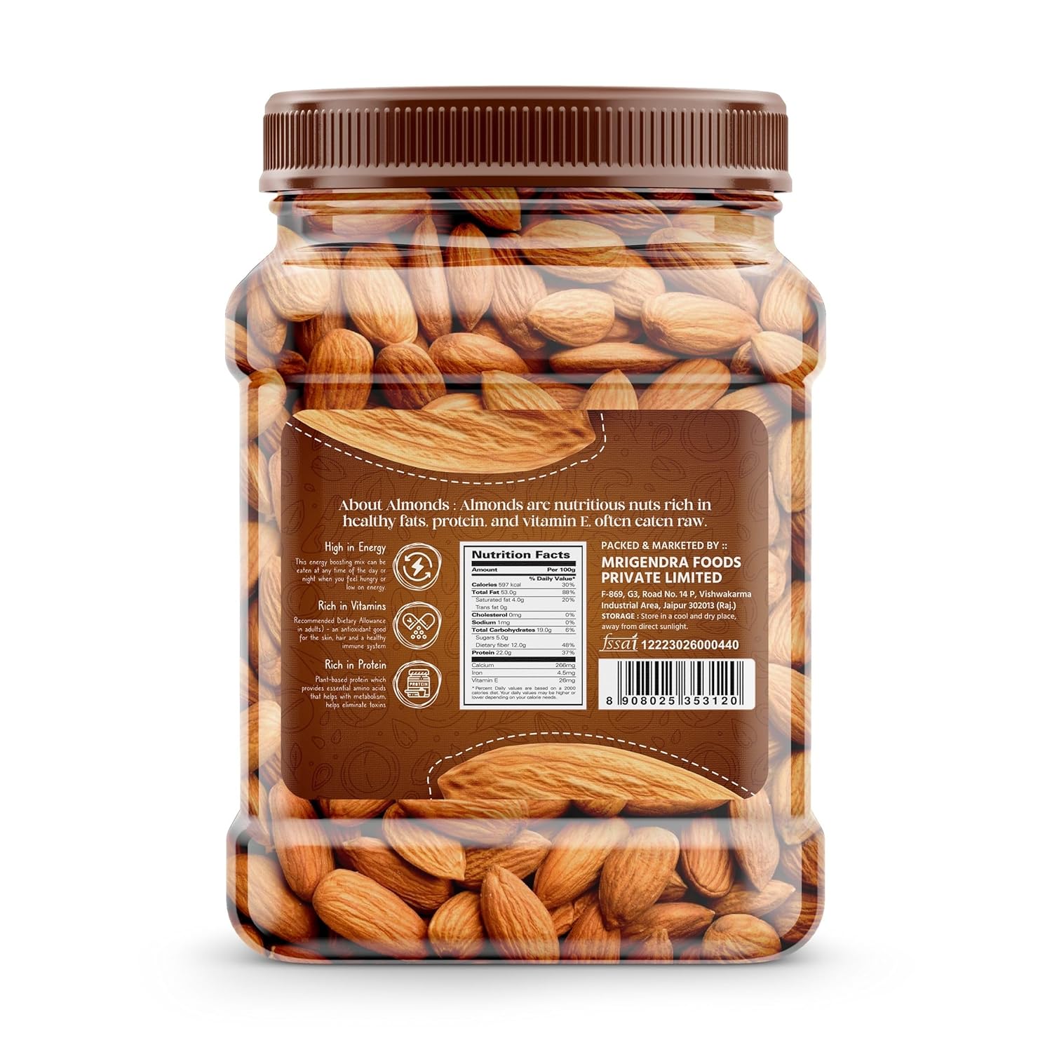 GreenFinity Fresh Almonds 500g
