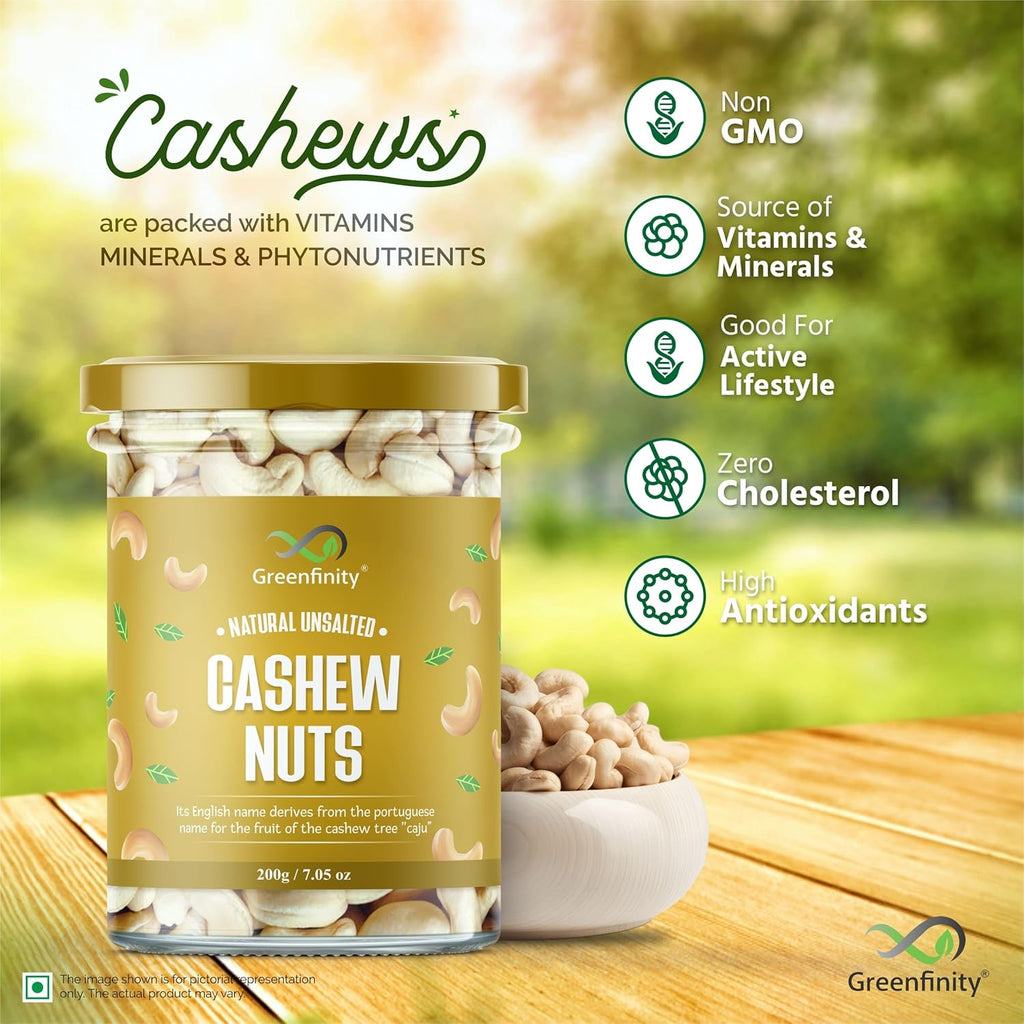 GreenFinity Premium Cashew Nuts 400g [200g x 2]