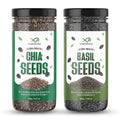 GreenFinity Healthy Seeds Combo- Chia Seed -175g  Basil Seeds - 200g (Pack of 2)