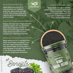 GreenFinity Healthy Seeds Combo- Chia Seed -175g  Basil Seeds - 200g (Pack of 2)