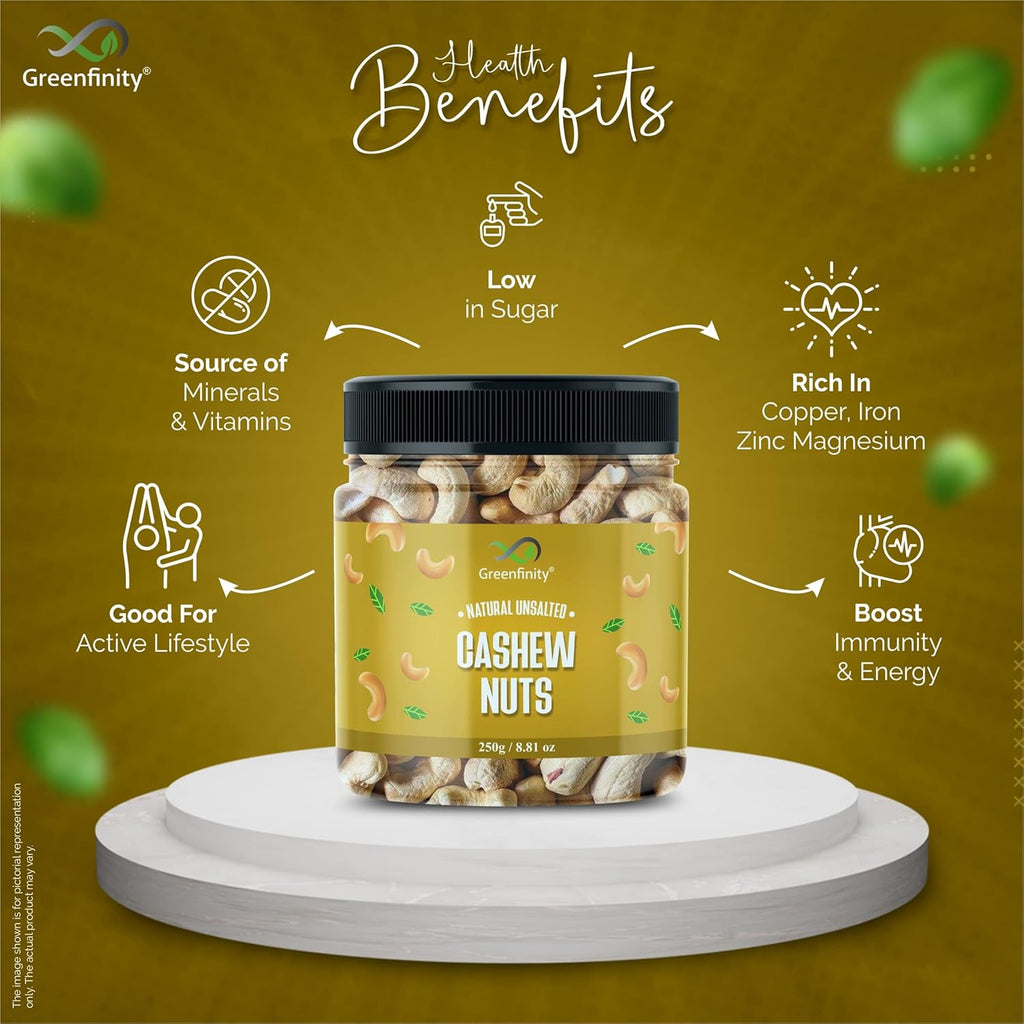 GreenFinity Premium Dry Fruit Combo (1kg)  ||  Almonds, Cashews, Pista, Raisin (250g -Pack of 4)