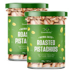 GreenFinity Fresh Whole Roasted Salted Pistachios 200g (Pack of 2)