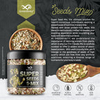 GreenFinity Healthy Raw Mix Seeds- Pumpkin, Sunflower, Watermelon, Chia Flax Seeds (250g)