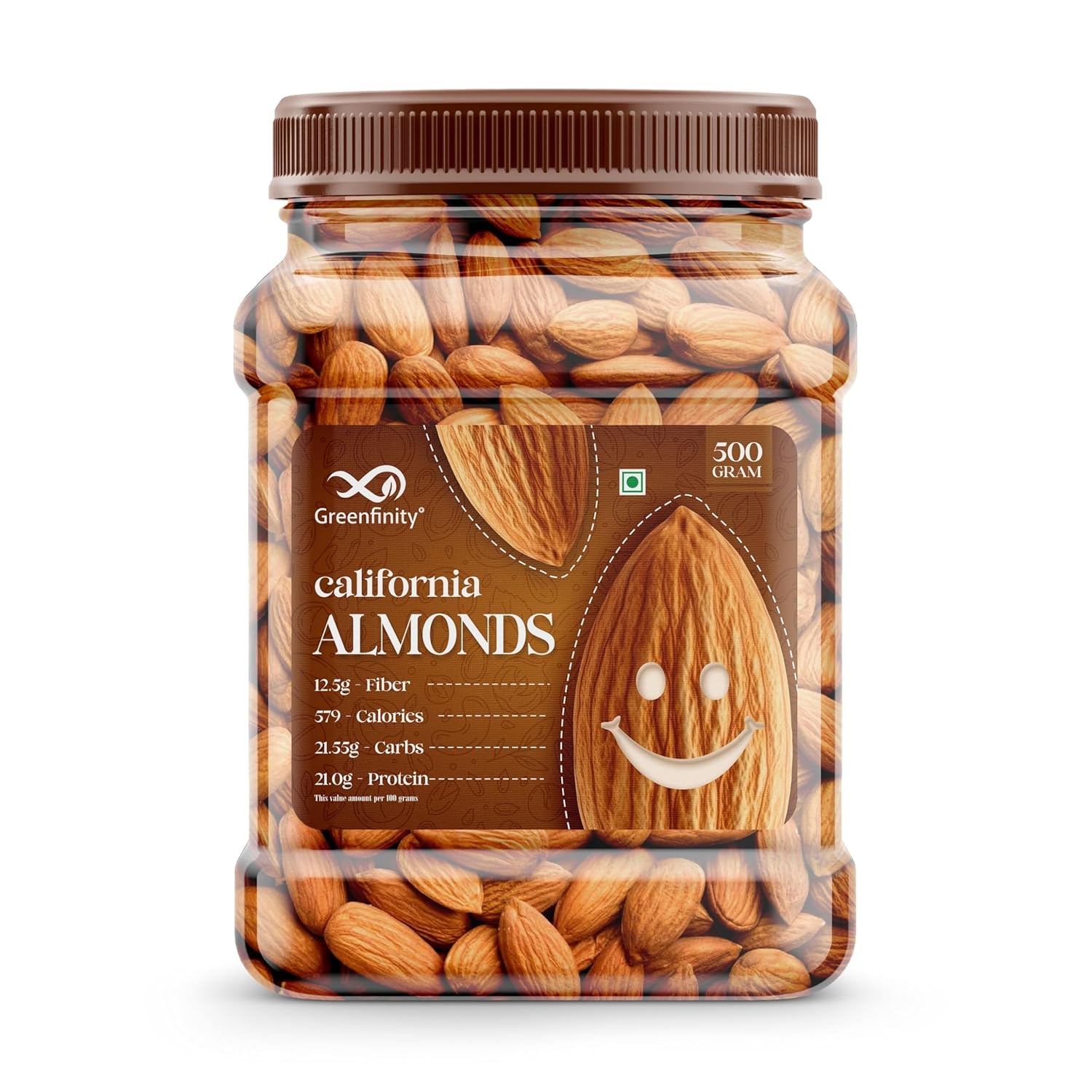 GreenFinity Fresh Almonds 500g
