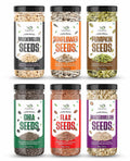 GreenFinity 950 gram Raw Seed Combo Nutrient-Packed Chia, Flax, Pumpkin, Sunflower, Watermelon & Muskmelon (Pack of 6)