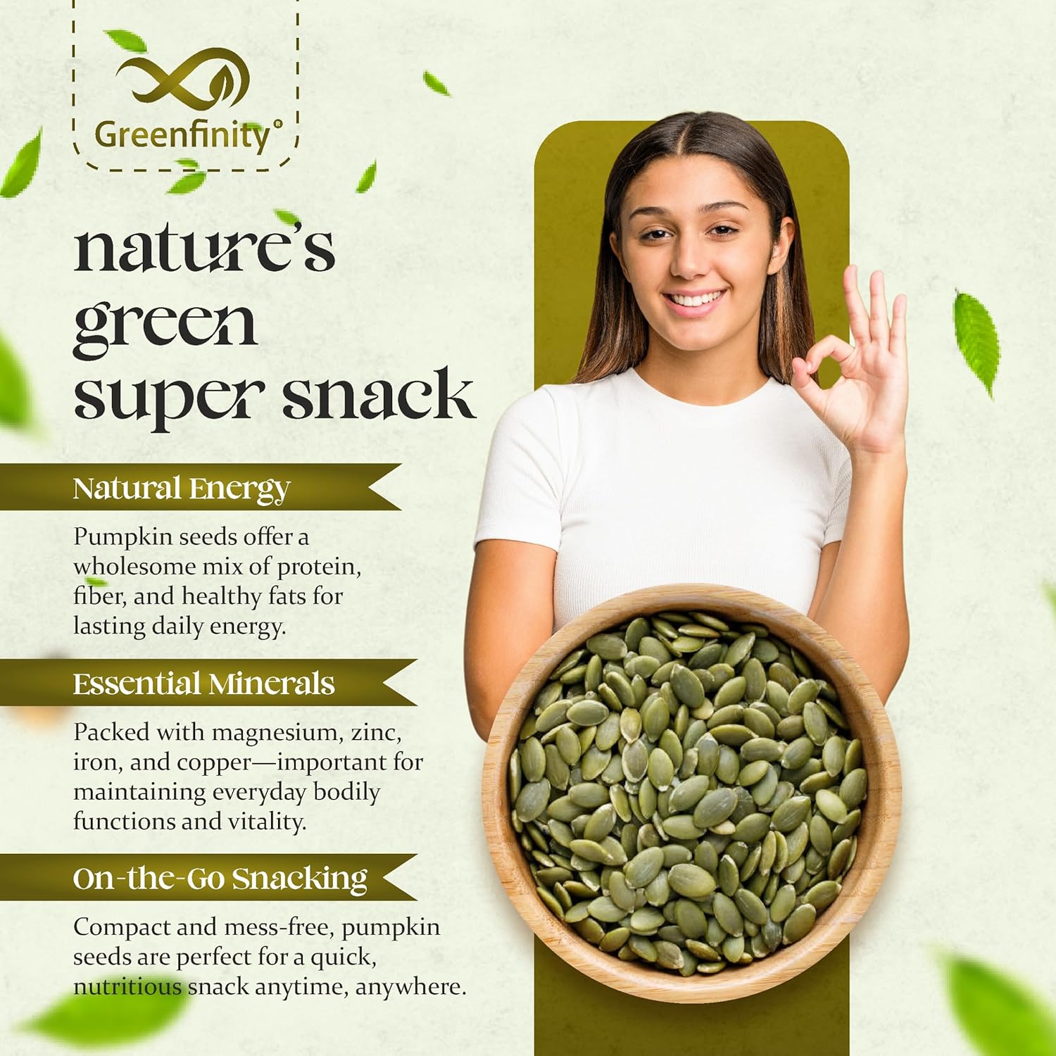 GreenFinity Raw Pumpkin Seeds – 500g
