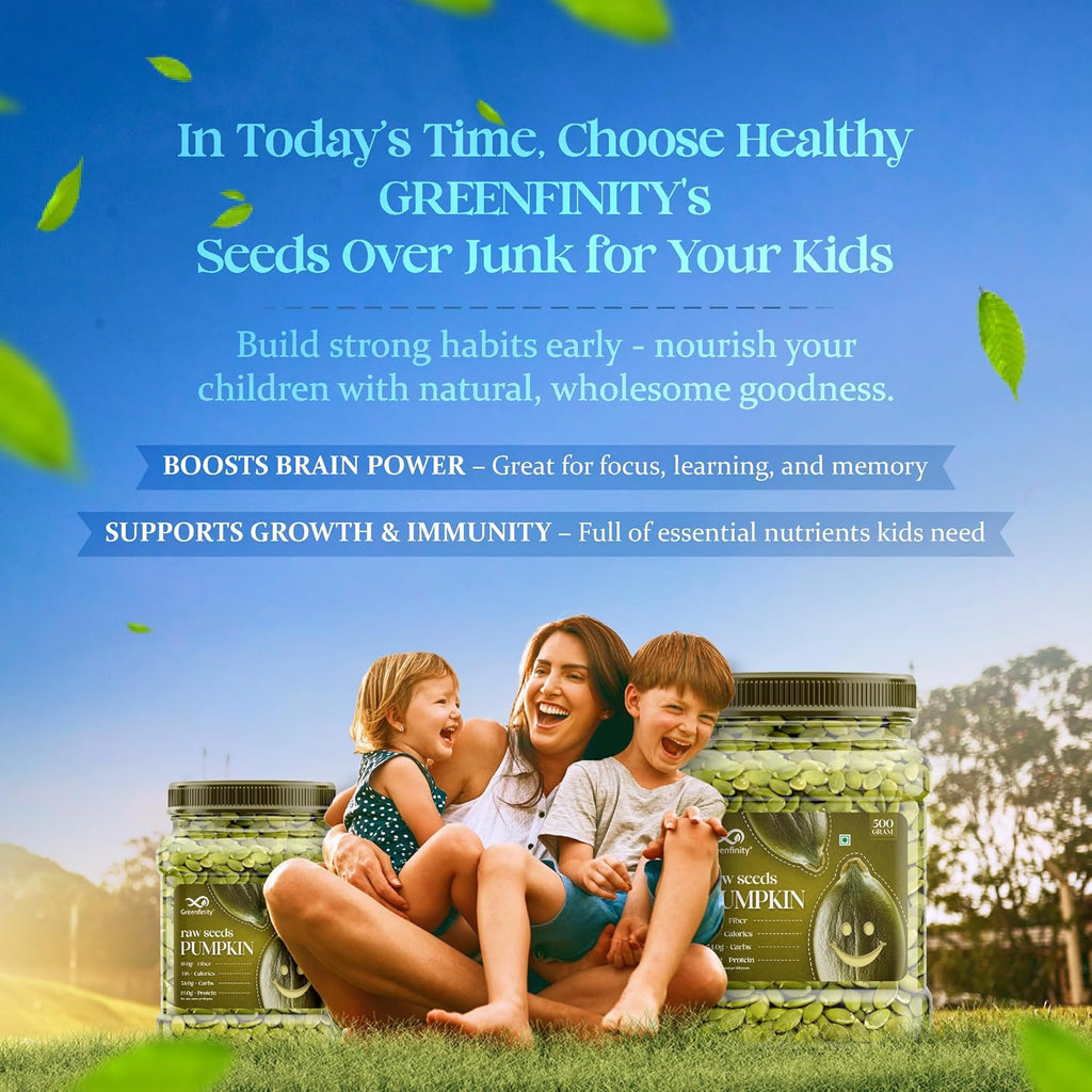 GreenFinity Seeds Combo, 2kg | Pumpkin 1kg (500gx2) Sunflower 1kg (500gx2)