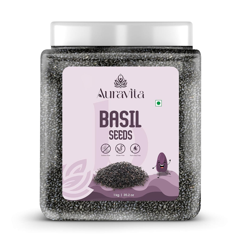 Auravita Premium Raw Sabja Basil Seeds