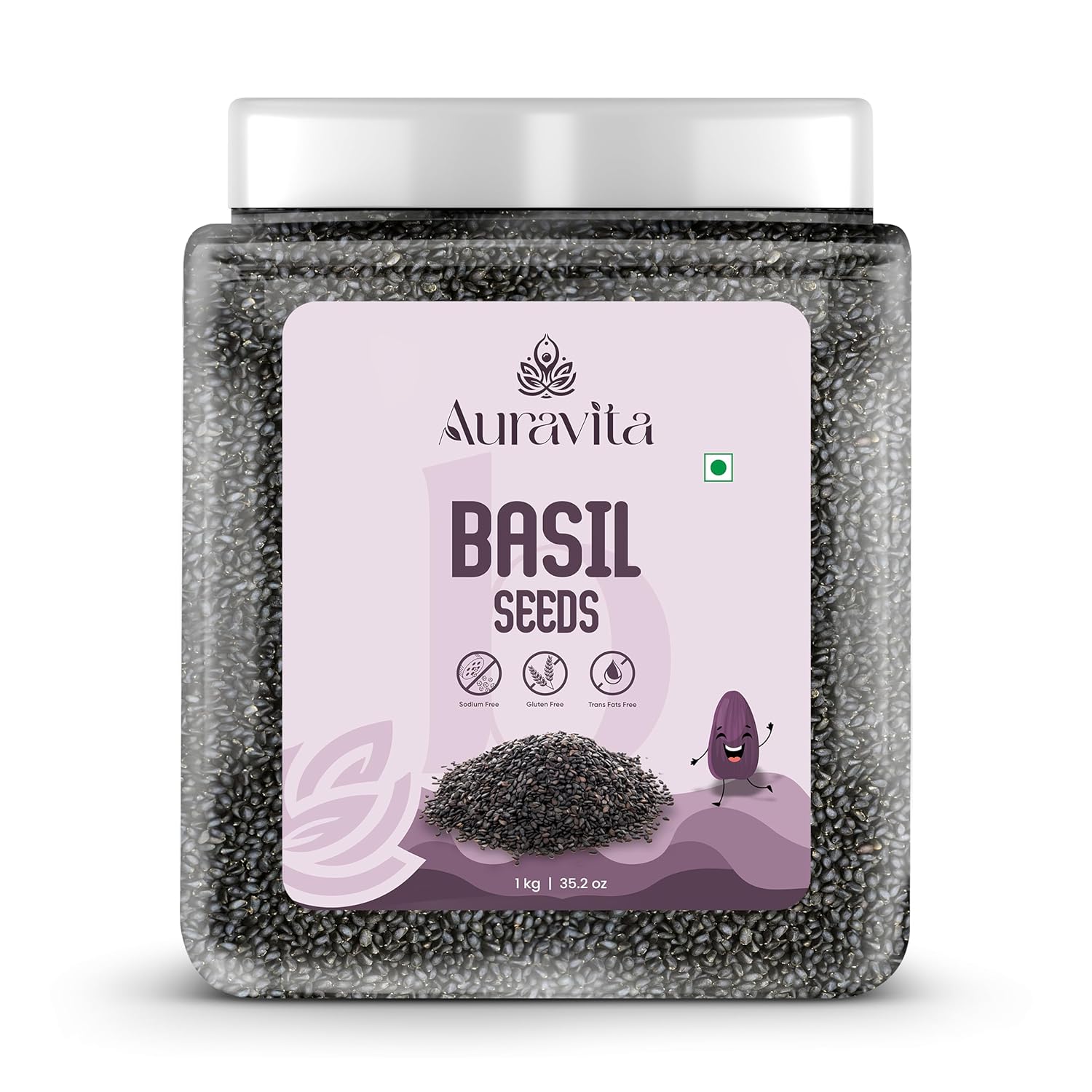 Auravita Premium Raw Sabja Basil Seeds