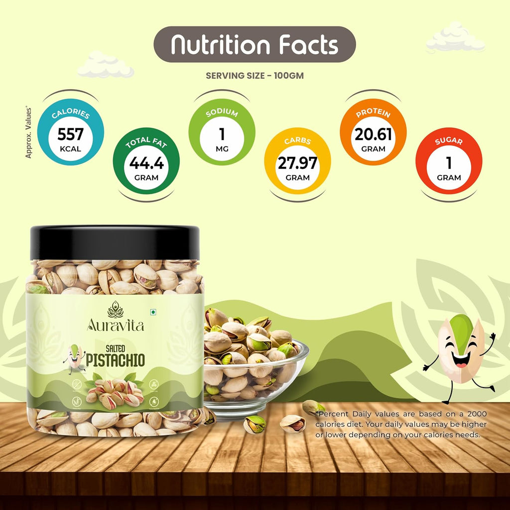 Auravita Premium Roasted & Salted Pistachios